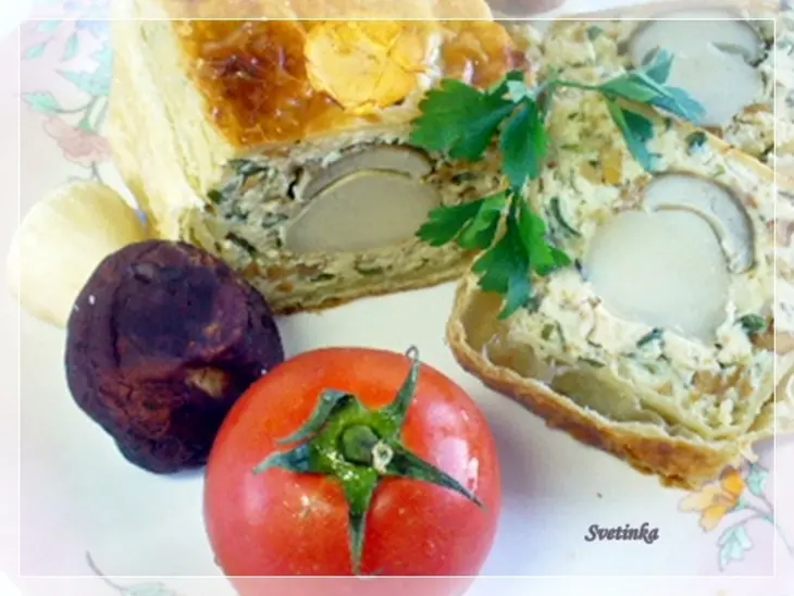 Суфле с белыми грибами и курицей «грибной оскар»: шаг 11