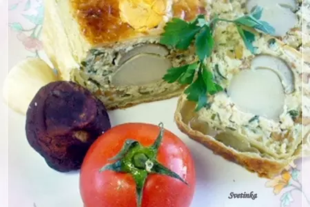 Суфле с белыми грибами и курицей «грибной оскар»: шаг 11