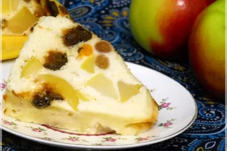 Ванильная творожно- фруктовая запеканка "гармония  вкуса": шаг 5