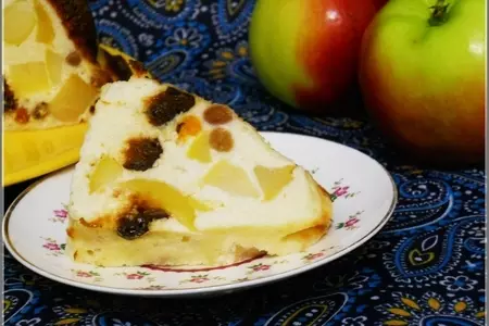 Ванильная творожно- фруктовая запеканка "гармония  вкуса": шаг 6