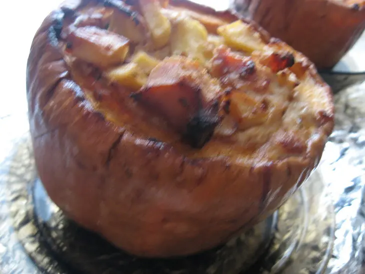 Тыква фаршированная куриной грудкой с картофелем: шаг 3
