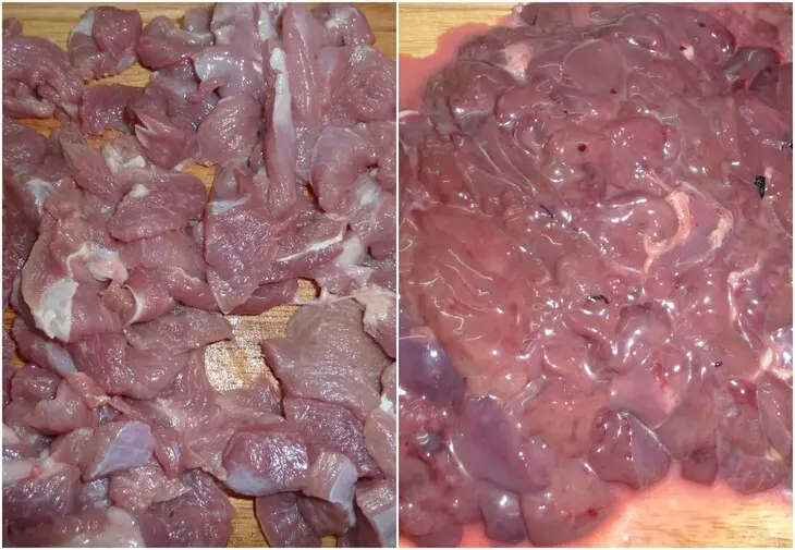 Неклассическая  лазанья с филе индейки, куриной печенью и маринованными опятами: шаг 2