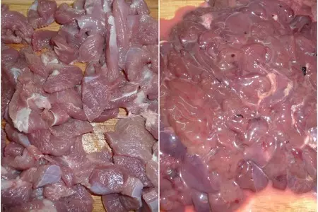 Неклассическая  лазанья с филе индейки, куриной печенью и маринованными опятами: шаг 2