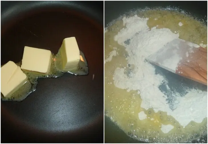 Неклассическая  лазанья с филе индейки, куриной печенью и маринованными опятами: шаг 7
