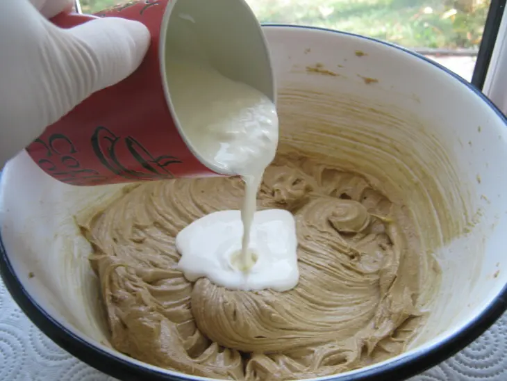 Торт-пирог « шоколадный »с шоколадными чипсами и  в шоколадной панакоте (ultra choc-chip cake).: шаг 3