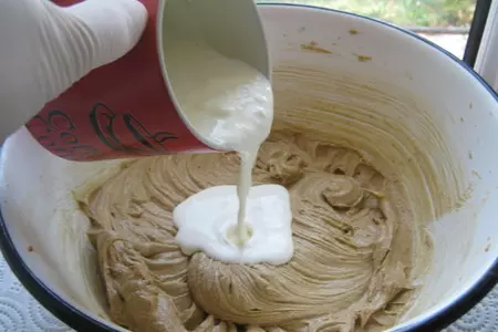 Торт-пирог « шоколадный »с шоколадными чипсами и  в шоколадной панакоте (ultra choc-chip cake).: шаг 3