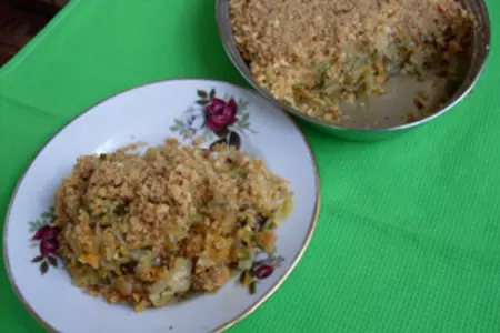 Капустный крамбль с орехами: шаг 5