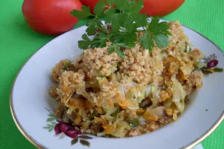 Капустный крамбль с орехами: шаг 7
