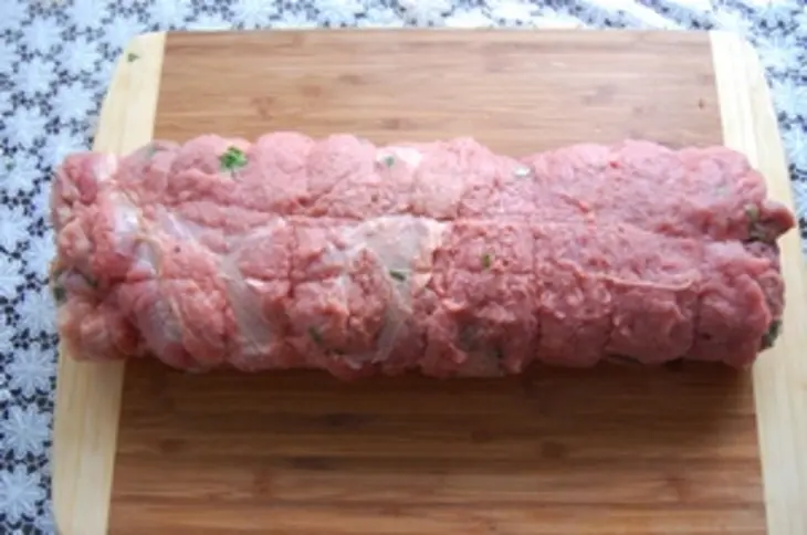 Мясной рулет "трио": шаг 9