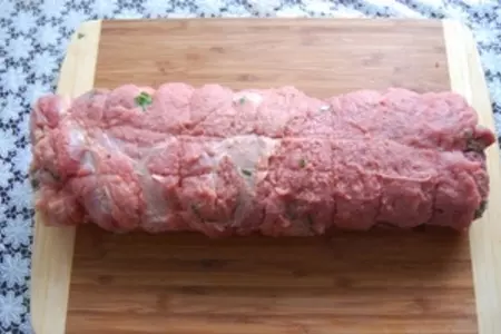 Мясной рулет "трио": шаг 9