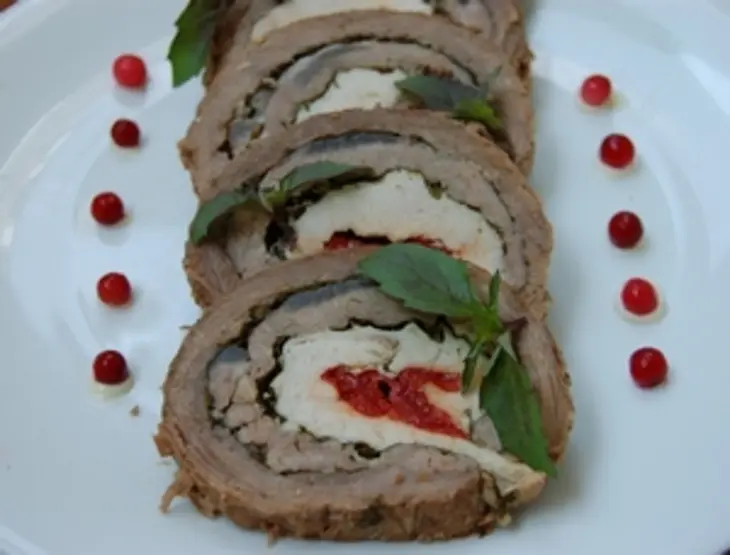 Мясной рулет "трио": шаг 11