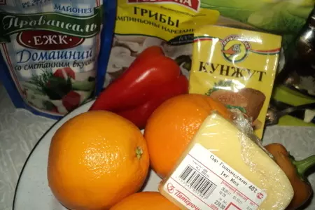 Салат с апельсинами: шаг 1