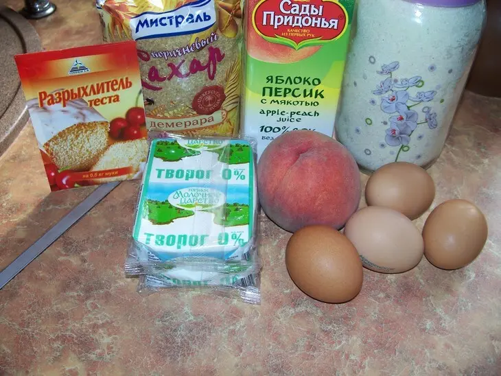Творожно-персиковые  мини-запеканки: шаг 1