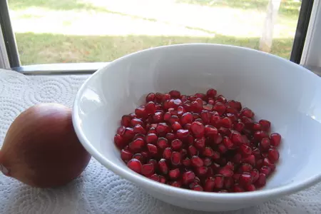 Плов с тыквой , корочкой газмах и гранатовым "соусом" ( бораны плов).: шаг 3