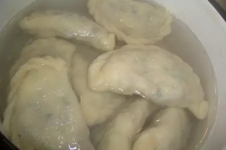 Вареники с печенью и капустой в соусе "для любимых мужчин" (дуэль): шаг 10