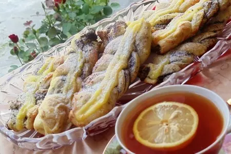 Плетенные булочки с маком и заварным кремом: шаг 9
