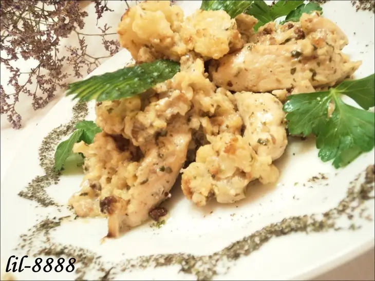 Куриное филе с цветной капустой и миндалем.: шаг 5