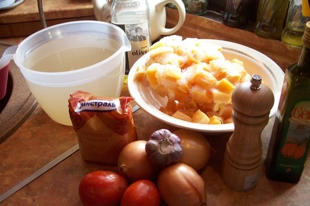 Суп-пюре из тыквы с чечевицей и чесноком: шаг 1