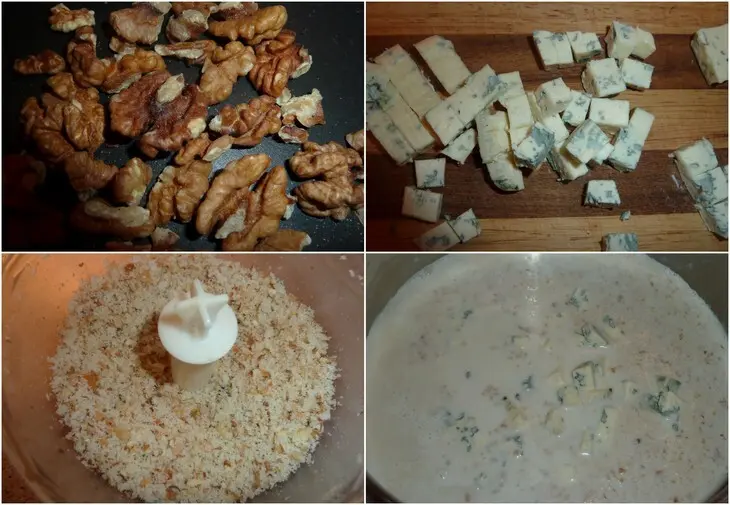 Тефтели мясные с грибами в ореховом соусе ( два в одном ): шаг 6