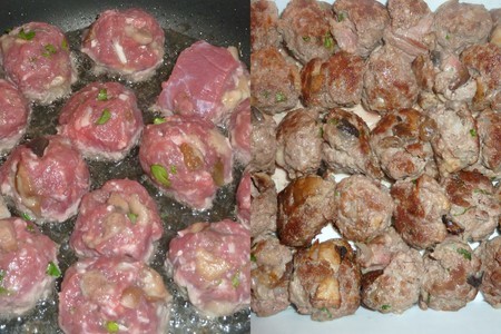 Тефтели мясные с грибами в ореховом соусе ( два в одном ): шаг 7