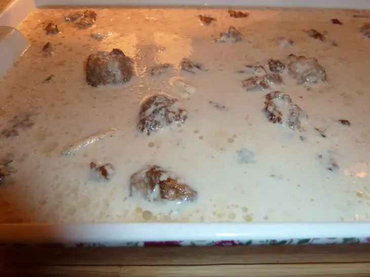 Тефтели мясные с грибами в ореховом соусе ( два в одном ): шаг 8