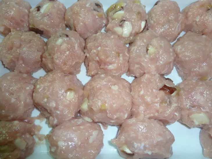 Тефтели мясные с грибами в ореховом соусе ( два в одном ): шаг 10