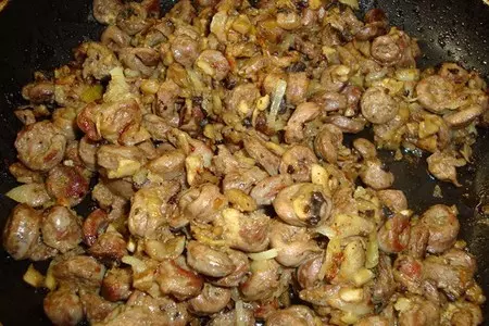 Мясной террин с куриными сердечками: шаг 1