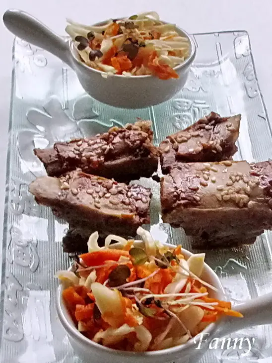Свиные ребрышки с салатом "кол-слоу": шаг 9