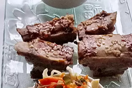 Свиные ребрышки с салатом "кол-слоу": шаг 9