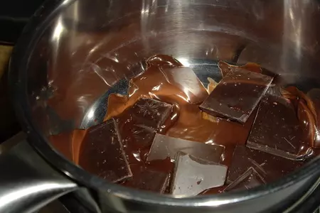 Шоколадные чипсы из лаваша и сладкий домашний йогурт (по мотивам десерта "даниссимо фантазия"): шаг 7