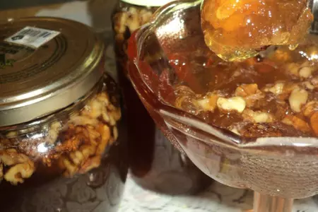 Янтарное яблочное желе с орехами: шаг 1