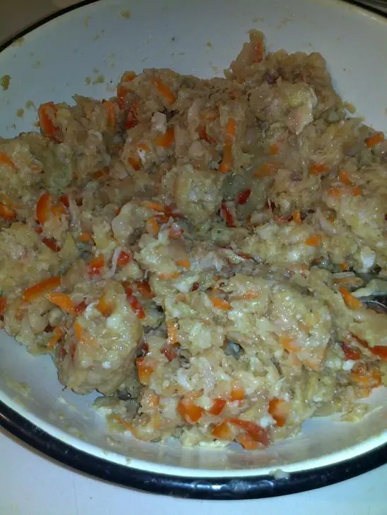 Куриный  или  мясной хлебец: шаг 1