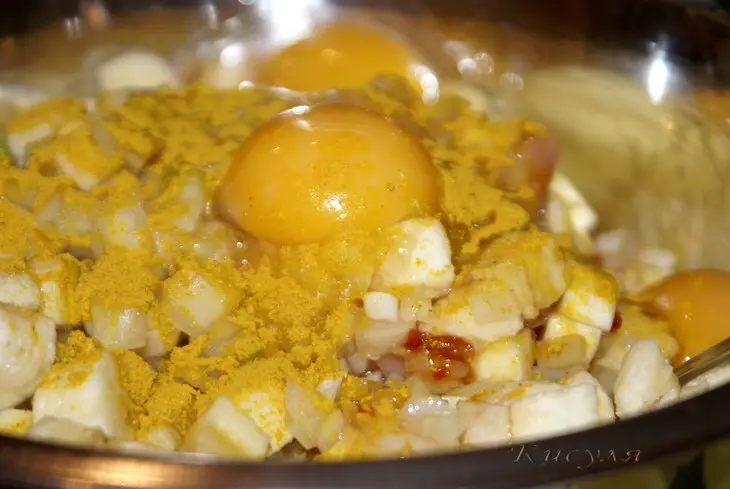 Куриные оладьи с индийской ноткой: шаг 2