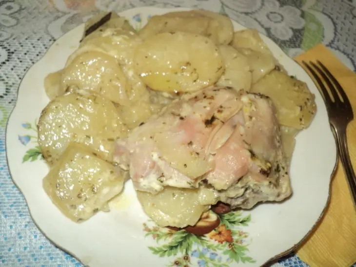 Мясо с картофелем "бонжур": шаг 4