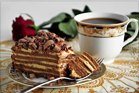 Карамельный торт со сливками.: шаг 19