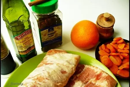 Рулет из свиной брюшины с курагой и апельсиновым соком «реабилитация честного свиного имени»: шаг 2