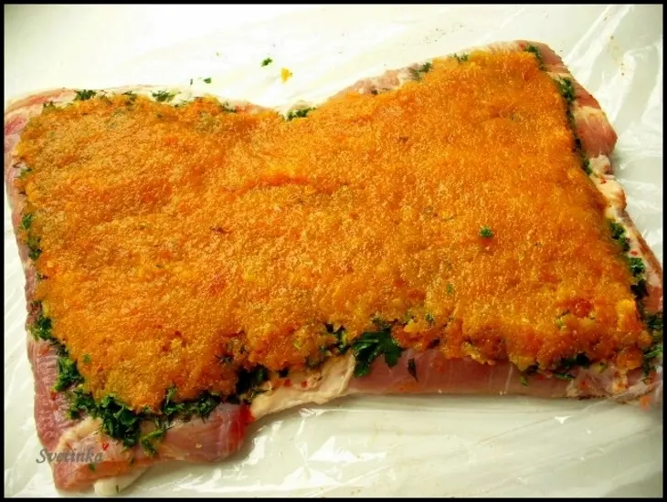 Рулет из свиной брюшины с курагой и апельсиновым соком «реабилитация честного свиного имени»: шаг 7