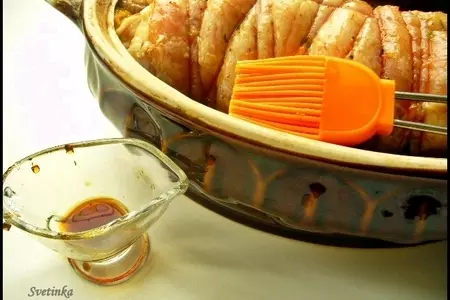Рулет из свиной брюшины с курагой и апельсиновым соком «реабилитация честного свиного имени»: шаг 8