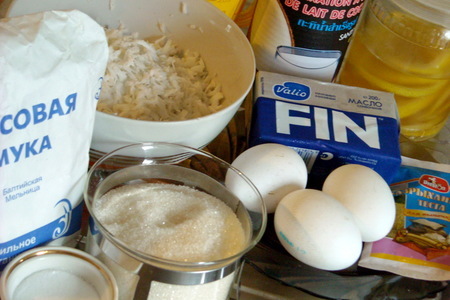 Кексы из рисовой муки с кокосом: шаг 1