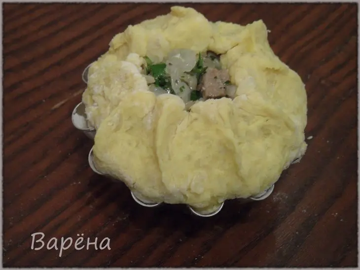 Картофельные кексы с капустой и мясом!!!: шаг 12