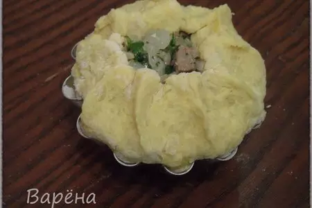 Картофельные кексы с капустой и мясом!!!: шаг 12