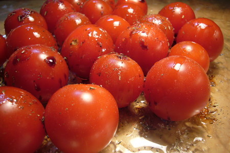 Сырные шарики с печёнными помидорами черри.: шаг 3