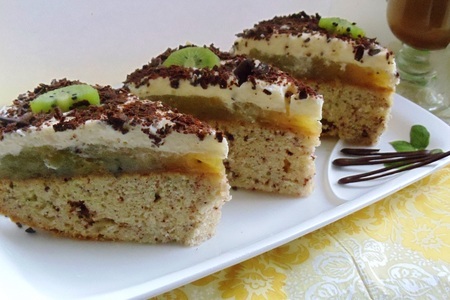 Торт-пирожные  с  киви: шаг 9