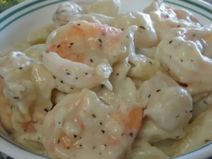 Паста пенне с сыром,креветками и гребешками: шаг 9