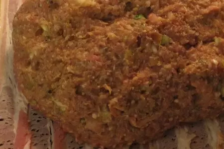 Мясной хлебец  для хеллоуина    " египтянин": шаг 2
