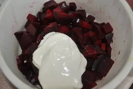 Свекольный дип(по мотивам  муттабаль): шаг 3