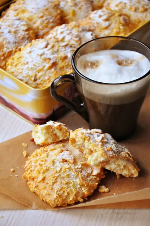 Печенье с кедровыми орехами и хрустящей кукурузной корочкой.: шаг 6