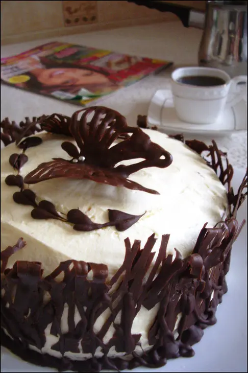 Кокосово-ананасовый тортик (italian cream cake): шаг 25