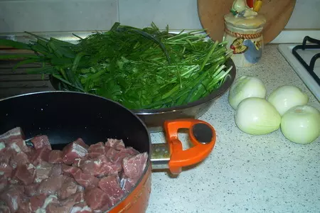 Плов с мясом и зеленью (səbzi qovurmalı plov): шаг 2