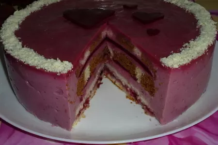 Торт с кремом из вишнёвого мороженого: шаг 25